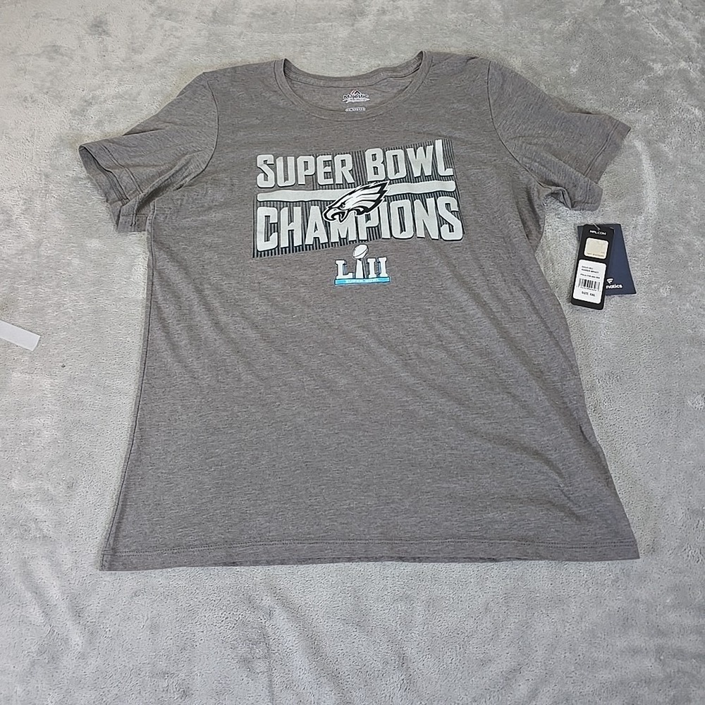 Majestic Philadelphia Eagles Shirt‎ Mens XXL Gray Championship Sportswear NFL